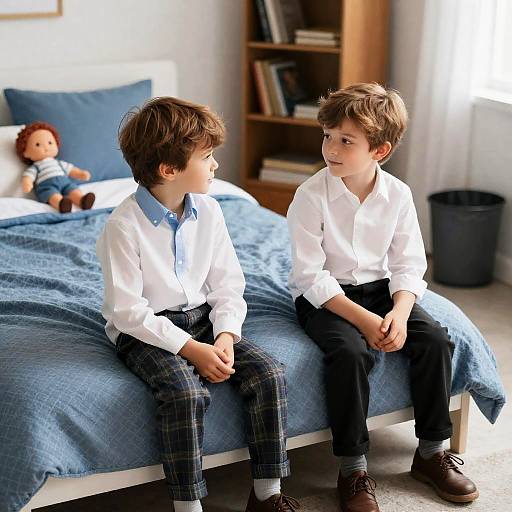 Boys in Patterns: A Playful Moment