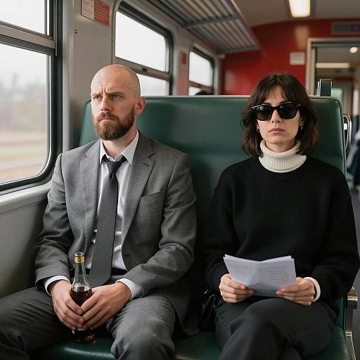 Candid Train Journey Portrait