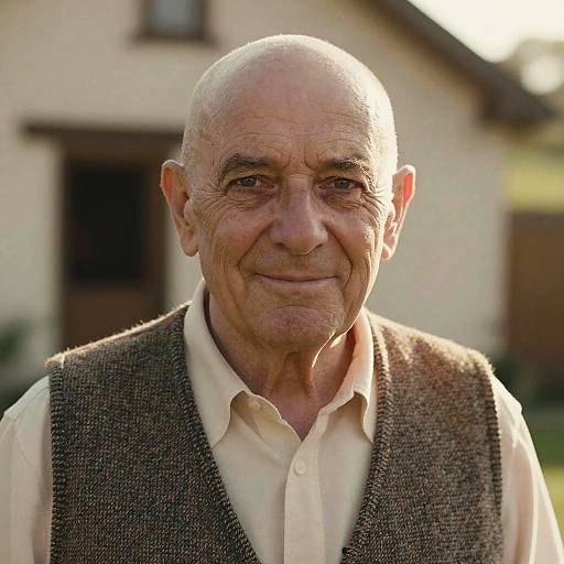 Elderly Man Portrait in Morning Light