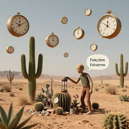 Surreal Backward Time Desert