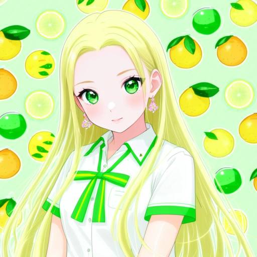 Illustration of Aihara yuzu, citrus (saburouta) in the style of Peach11 01