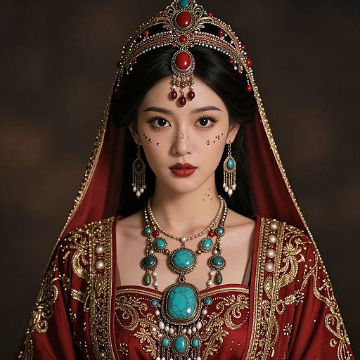 Regal Loulan Maiden in Ancient Attire