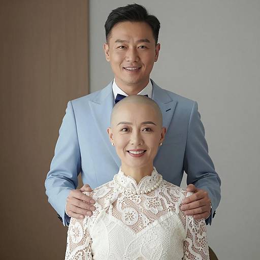 Cheerful Couple Portrait in Elegant Attire