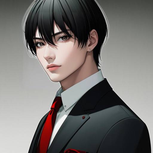 Illustration of Adachi tooru, persona in the style of Nagase haruhito