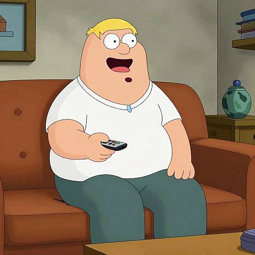 Blonde Family Guy Character on Couch