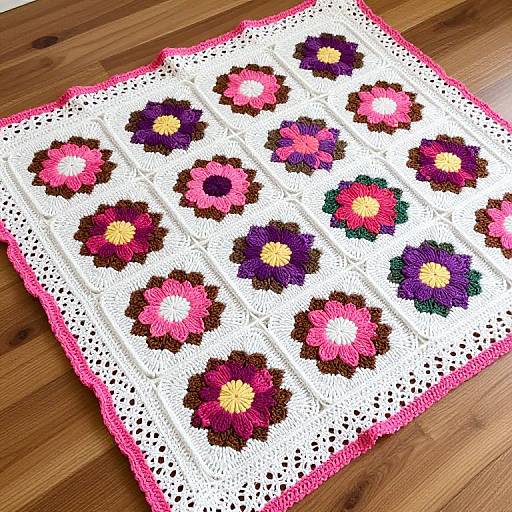 Frida Flowers Crocheted Afghan Design