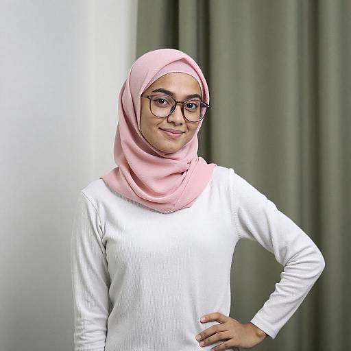 Young Woman in Pink Hijab Portrait