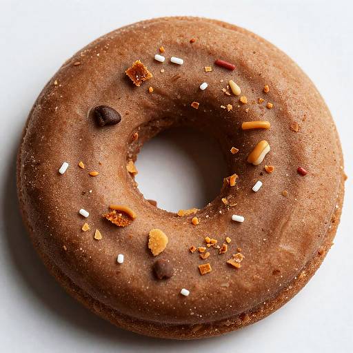 Surprised Mocha Cookie Close-Up with Sprinkles
