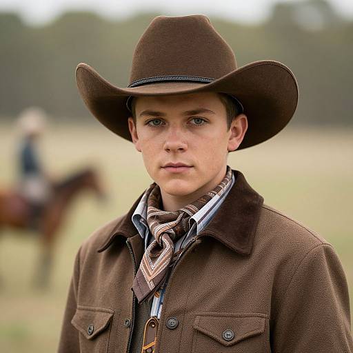 Realistic Cowboy Hunting Costume Portrait