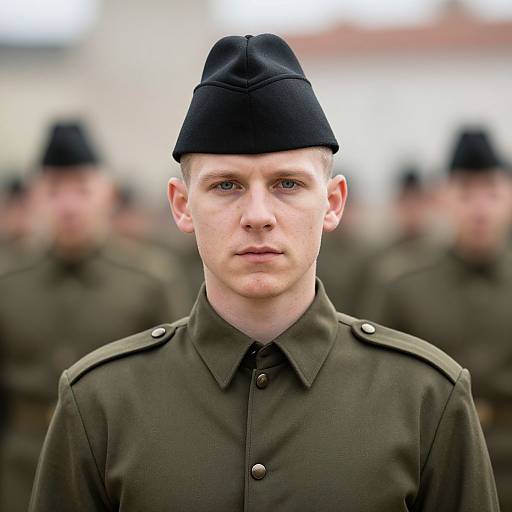 Realistic Male Soldier in Uniform