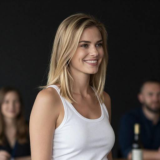 Portrait of a Smiling Blonde Woman