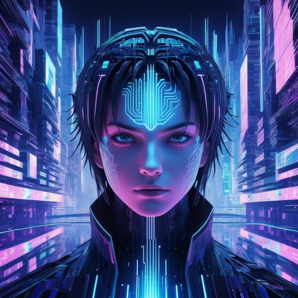 Rogue AI in Cyberpunk Neon City