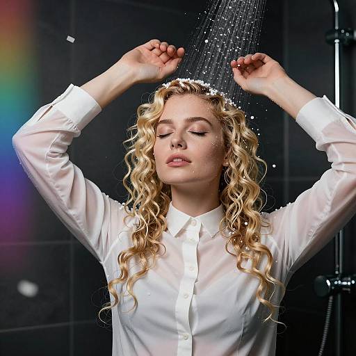 Joyful Celebration Under Confetti Shower