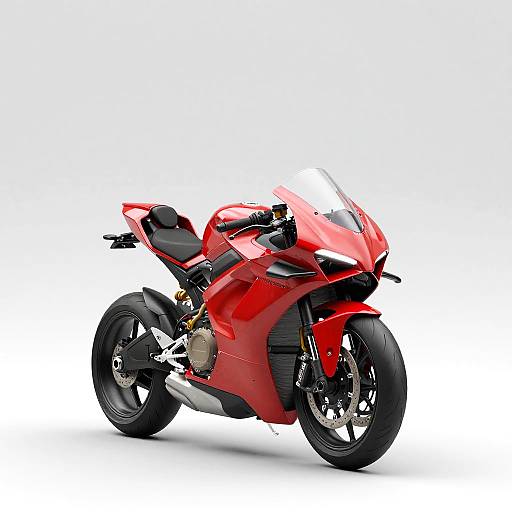 Futuristic Red Electric Motorcycle Design