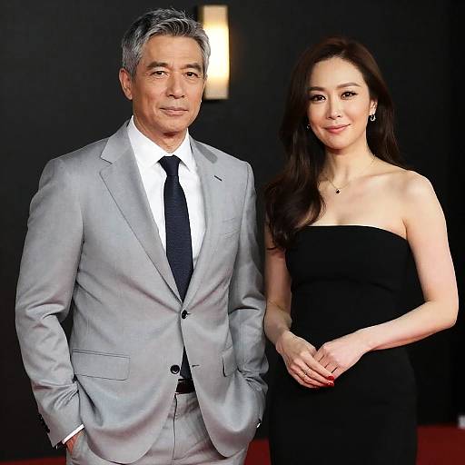 Elegant Couple Portrait in Dim Lighting