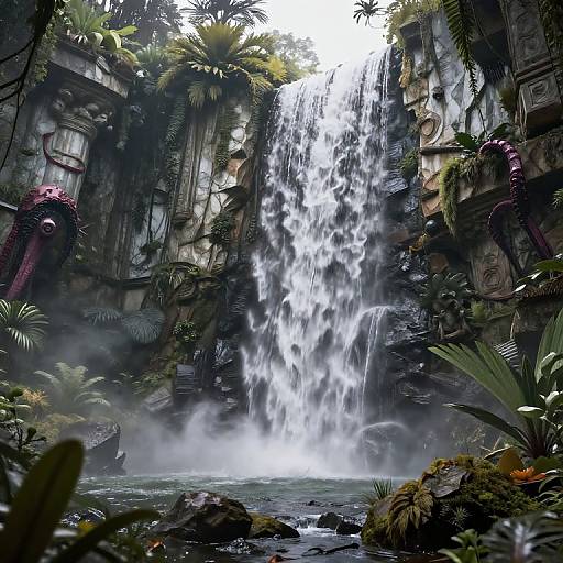 Ultra Realistic Waterfall Sanctuary