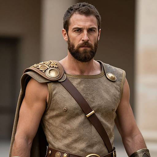 Greek God Atlas Close-Up Portrait