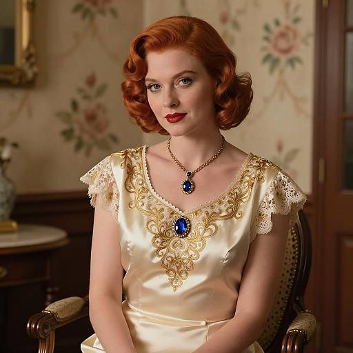 Elegant 1920s Glamour Portrait of a Woman