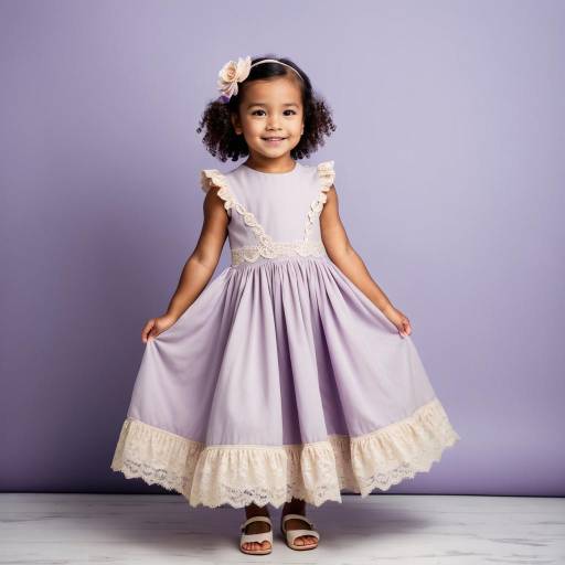 Smiling Little Girl in Lavender Dress