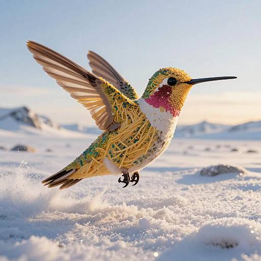 Spaghetti Hummingbird in Arctic Wonderland