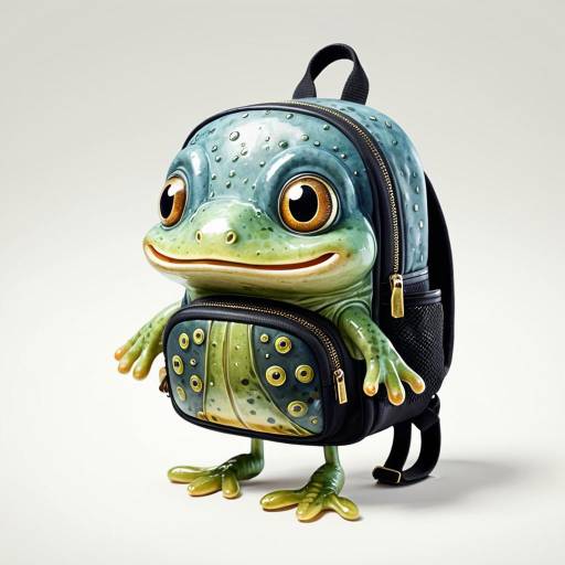 Whimsical Tadpole Character with Mini Backpack