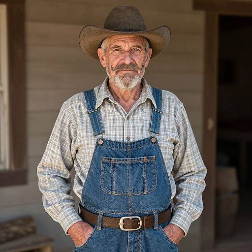 Vintage Miner Man Portrait