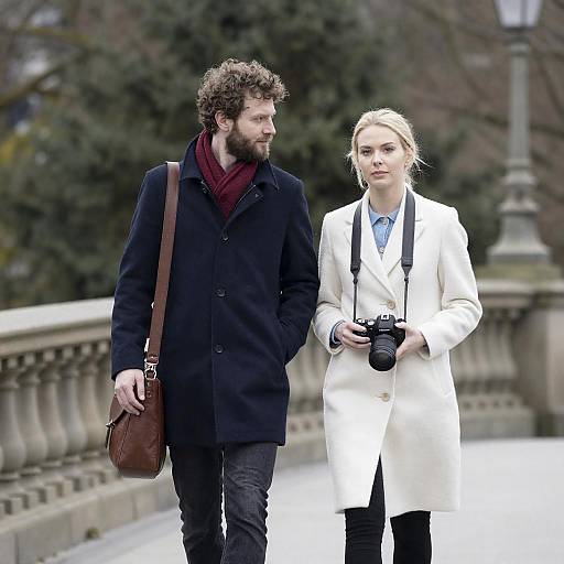 Romantic Stroll on a Serene Bridge