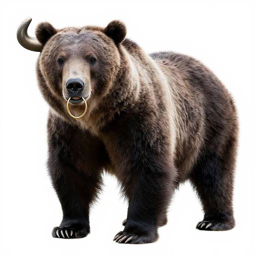 Grizzly Bear Morphing Into Bull