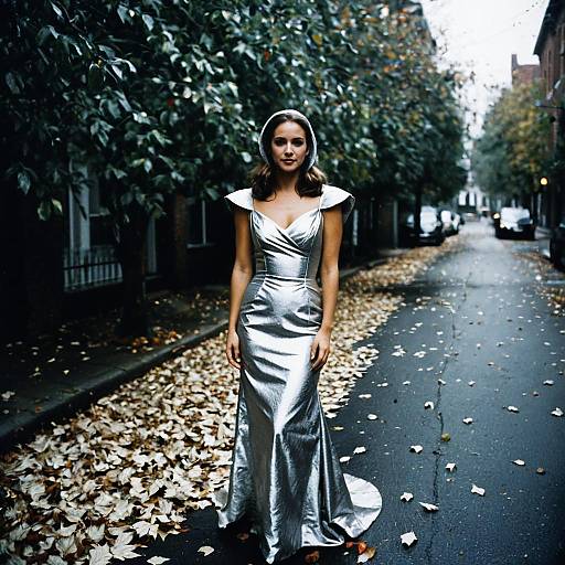Woman in Silver Dress Halloween