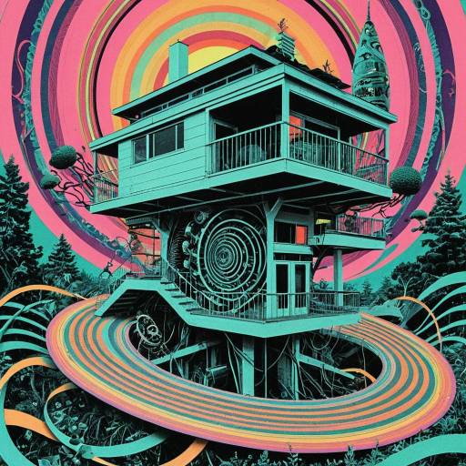 Vintage Psychedelic Sci-Fi Collage Art