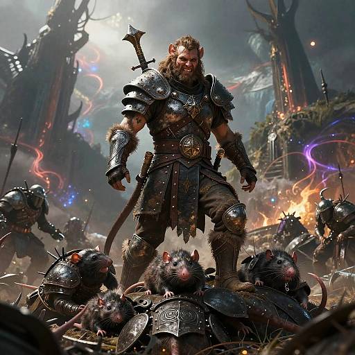 Heroic Rat Shifter Warrior on Battlefield