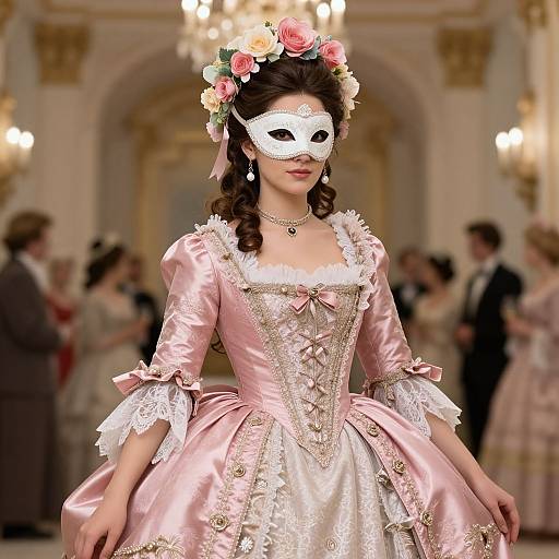 Elegant Rococo Masquerade Woman