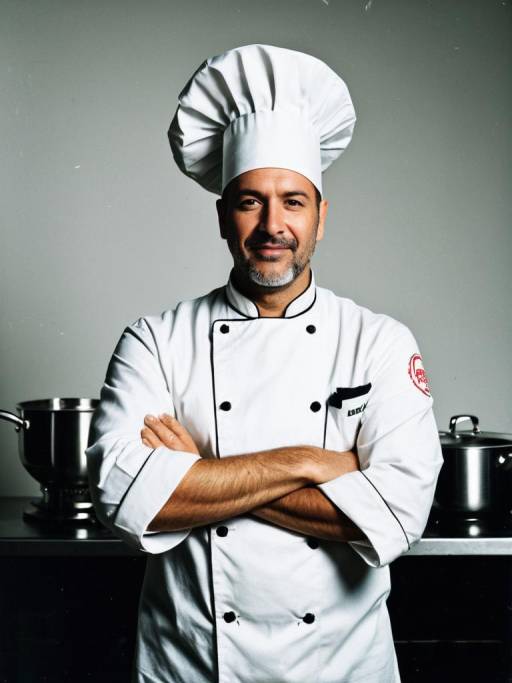 Humorous Chef Portrait with Cinematic Realism