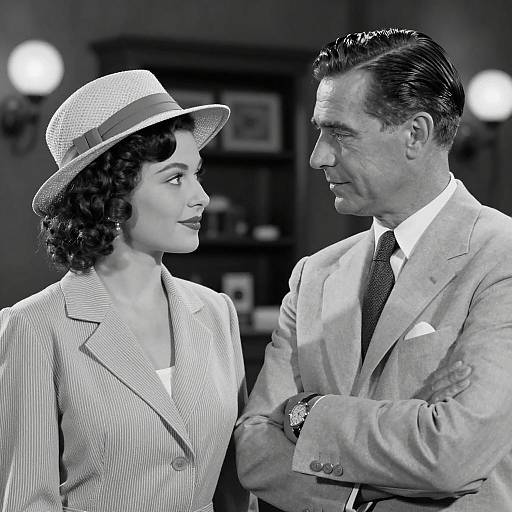 Vintage Black-and-White Couple Portrait