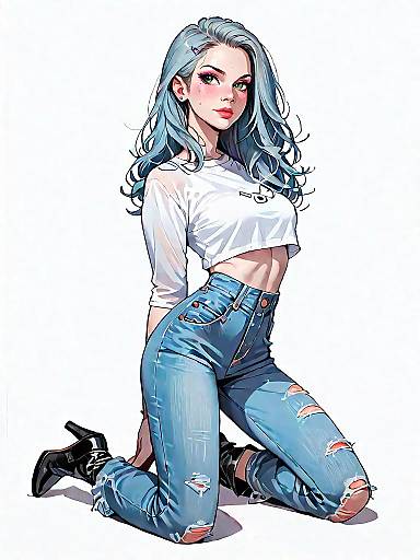 Stylish Woman in Casual Streetwear