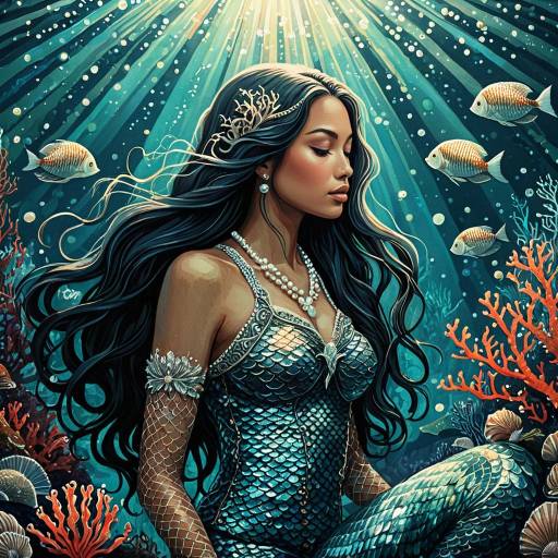Ethereal Mermaid: A Gothic Underwater Portrait