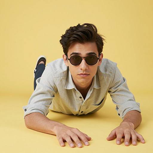 Casual Portrait on Bright Yellow Background