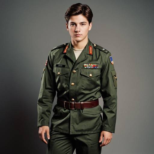 Realistic Male in Military Workwear