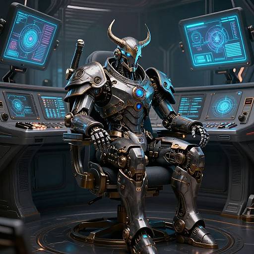 Dr Doom in Futuristic Mech Control Room