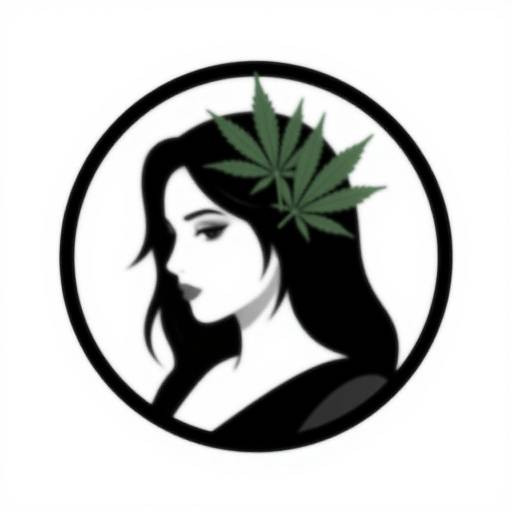 Woman with Cannabis Enso Logo