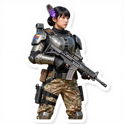 Armored Recon Scout with Mech Exoskeleton