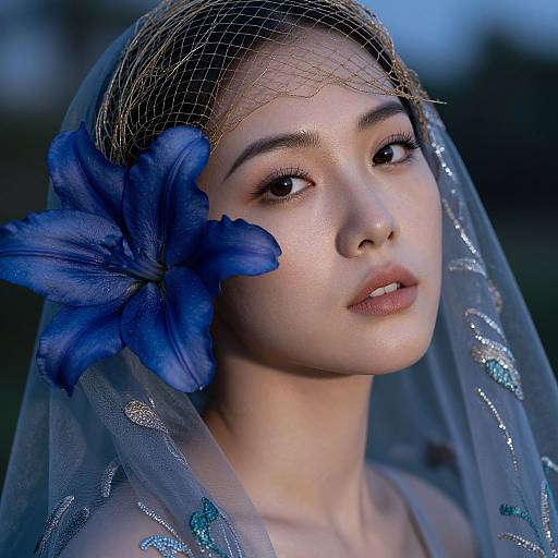 Hyper-Realistic Serene Woman Portrait