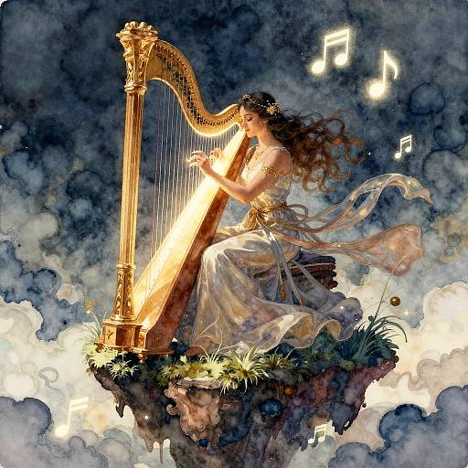 Celestial Bard on Floating Island