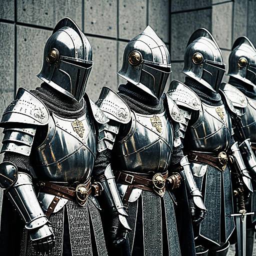 Medieval Knights in Detailed Armor