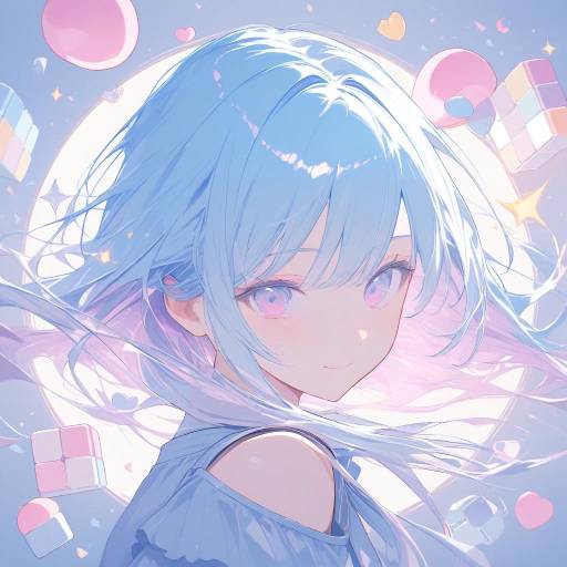 Spirited Girl in Pastel Wonderland