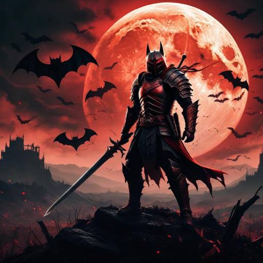 Epic Fantasy Warrior on Haunted Battlefield