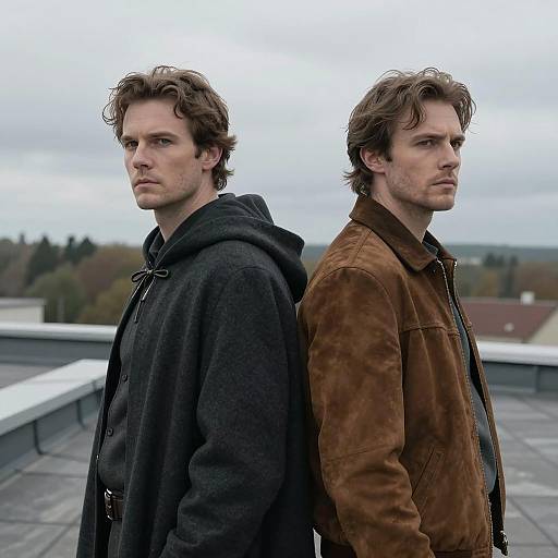 Dramatic Rooftop Standoff Scene