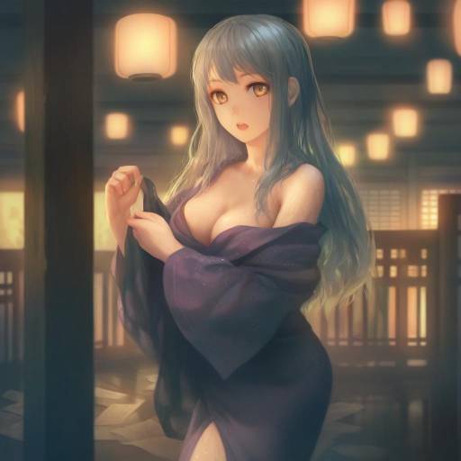 Elegant Girl in Traditional Kimono Setting