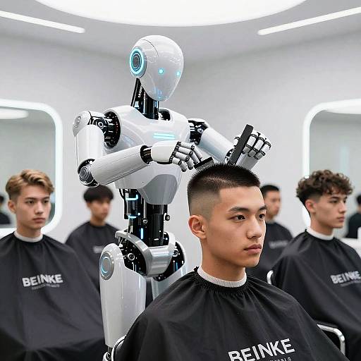 AI Robot Crafting Perfect Buzz Cuts