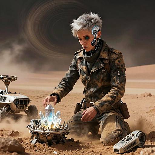 Rebel Astronaut-Archaeologist Unearthing Alien Artifact on Mars